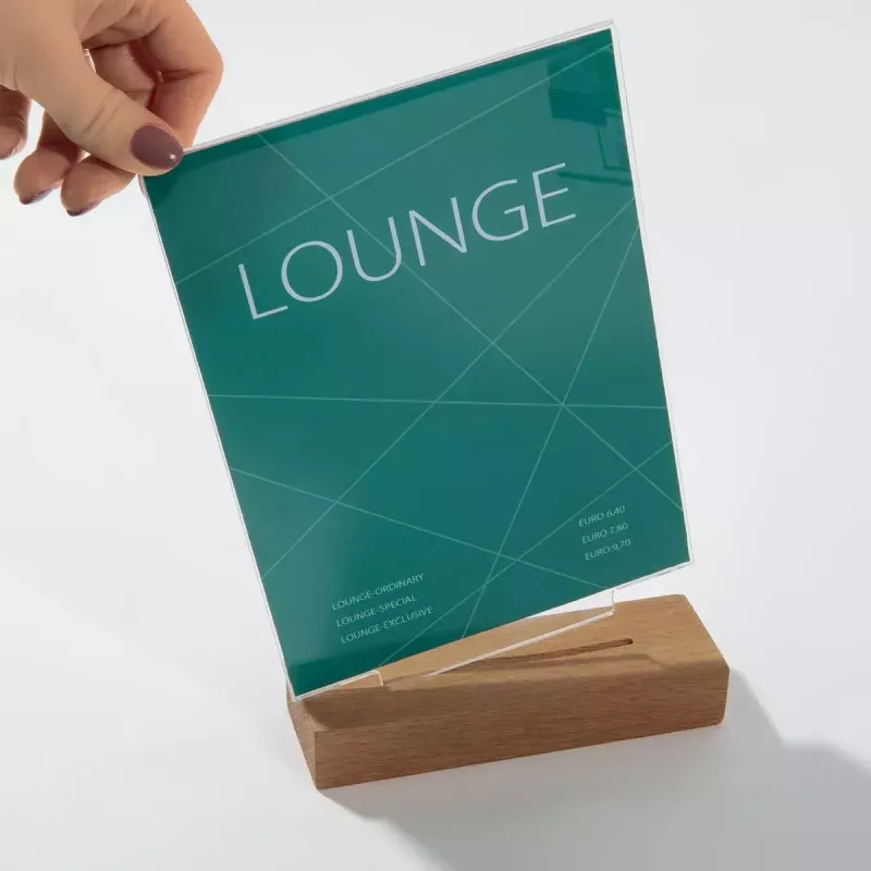 Držiak na štítky Sigel TA254 A5 akryl hnedý transparentný 150 mm 235 mm