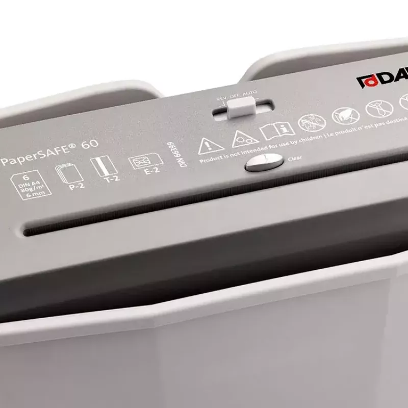 Skartovačka Dahle PaperSAFE 60 pásikový rez 70 dB 22 cm sivá