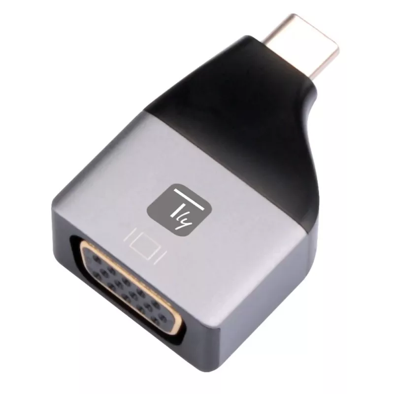 Techly IADAP USBC-VGAC USB grafický adaptér 1920 x 1200 pixelov čierny, strieborný