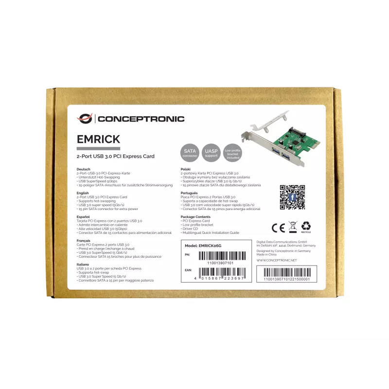 Conceptronic EMRICK 2-portová USB 3.0 PCIe karta