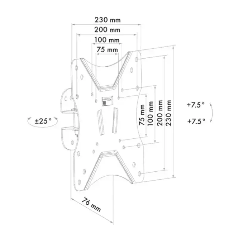TV nástenný držiak Schwaiger LWH14225 513 čierny