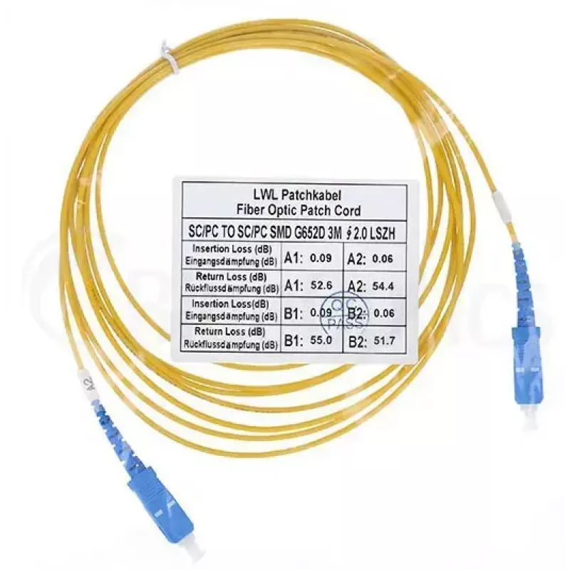 Optický kábel BlueOptics SFP2222BU5MK SC G.657.A1 5 m žltý