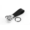 Kľúčenka TROIKA KR8-02/LE čierna strieborná koža 31mm