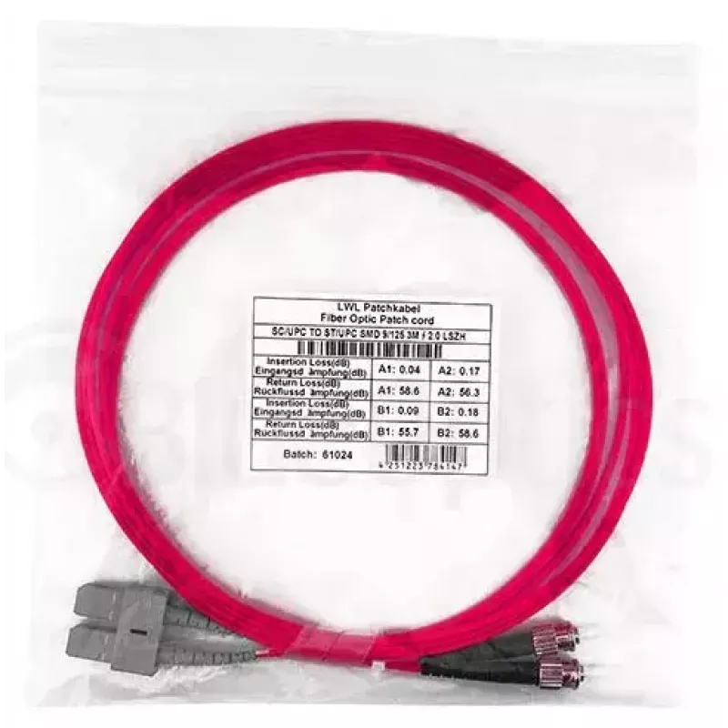 Optický kábel BlueOptics SFP3233FU0.5MK SC ST OM4 0,5 m purpurová