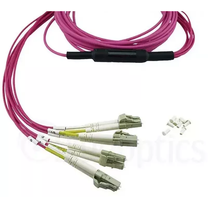 BlueOptics CBL-MPO12-4LC-OM4-15M-BO InfiniBand optický kábel MPO 4x LC 15 m