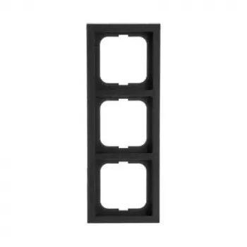 Busch-Jaeger krycia doska 1723-885K čierna, termoplast, bezskrutková, 80×222×11 mm