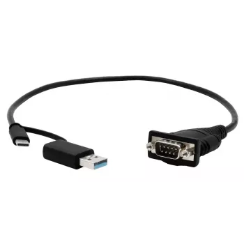 EXSYS EX-23001 sériový kábel čierna 0,5 m USB Type-A USB Type-C DB-9