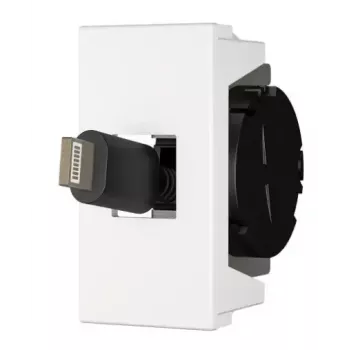 Zásuvka USB C Kindermann 7464000620 čierna biela