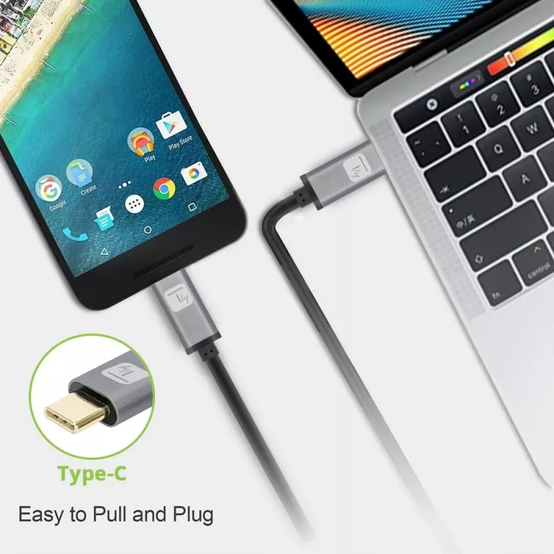 Techly ICOC-MUSB322-CM-010 Kábel USB 3.2 Gen 2, USB-C samec, 1 m, čierny