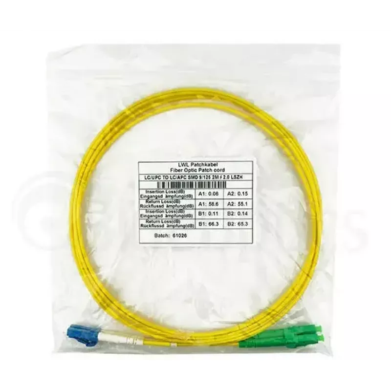 Optický kábel BlueOptics SFP3131BU0.5MS LC G.657.A1 0,5 m žltý