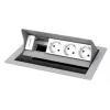 Káblová skrinka Kindermann CablePort standard² Type F strieborno-biela