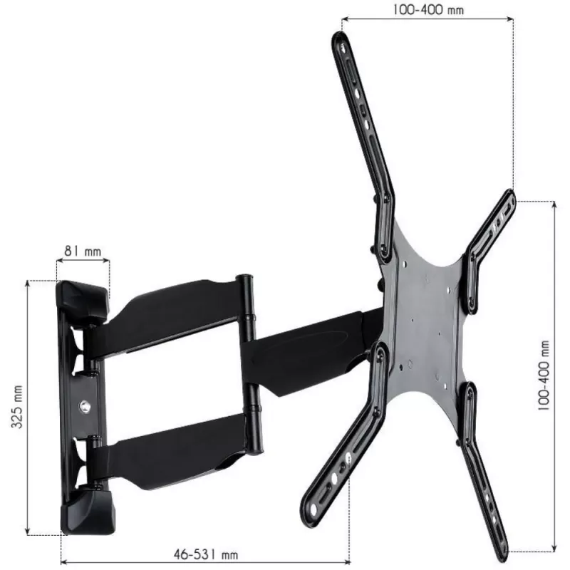Techly 23-55 ultra tenký Full Motion LCD-TV nástenný držiak čierny” ICA-PLB 171M