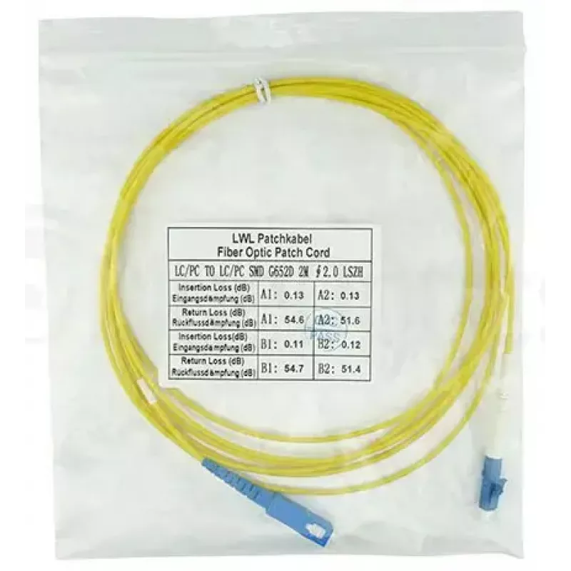 Optický kábel BlueOptics SFP2122BU10MK LC SC G.657.A1 10 m Žltá