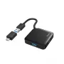 Hama USB hub, 4 porty, USB 3.2 Gen 1, 5 Gbit/s, vrátane USB-C adaptéra