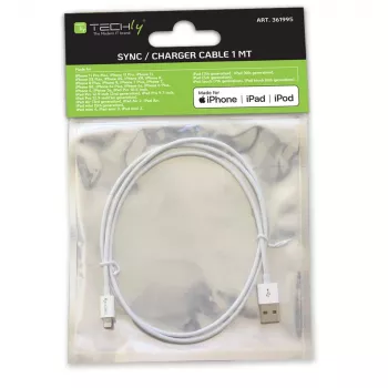 Techly ICOC APP-8WH1 Lightning kábel 1 m biely
