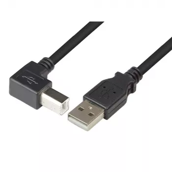Techly USB 2.0 kábel A-konektor samec / B-konektor samec zahnutý 0,5m ICOC U-AB-005-ANG
