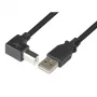 Techly USB 2.0 kábel A-konektor samec / B-konektor samec zahnutý 0,5m ICOC U-AB-005-ANG