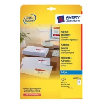 Tlačová etiketa Avery J8177-25 biela