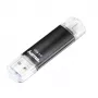 Hama Laeta Twin USB kľúč 256 GB USB Type-A / Micro-USB 3.2 Gen 1 (3.1 Gen 1) čierny