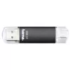 Hama Laeta Twin USB kľúč 256 GB USB Type-A / Micro-USB 3.2 Gen 1 (3.1 Gen 1) čierny