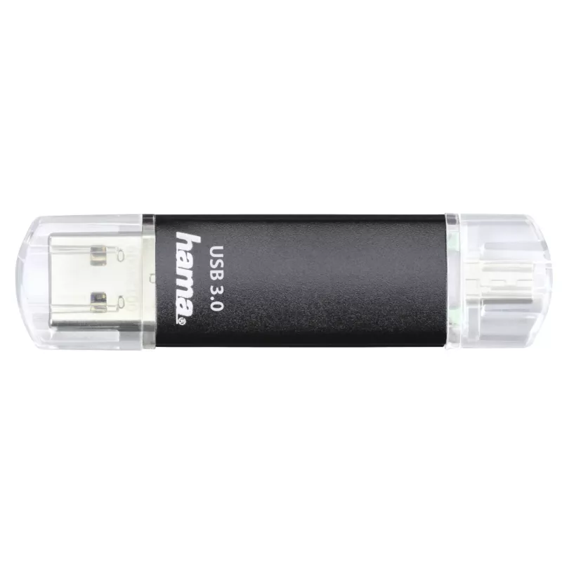 Hama Laeta Twin USB kľúč 256 GB USB Type-A / Micro-USB 3.2 Gen 1 (3.1 Gen 1) čierny