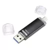 Hama Laeta Twin USB kľúč 256 GB USB Type-A / Micro-USB 3.2 Gen 1 (3.1 Gen 1) čierny