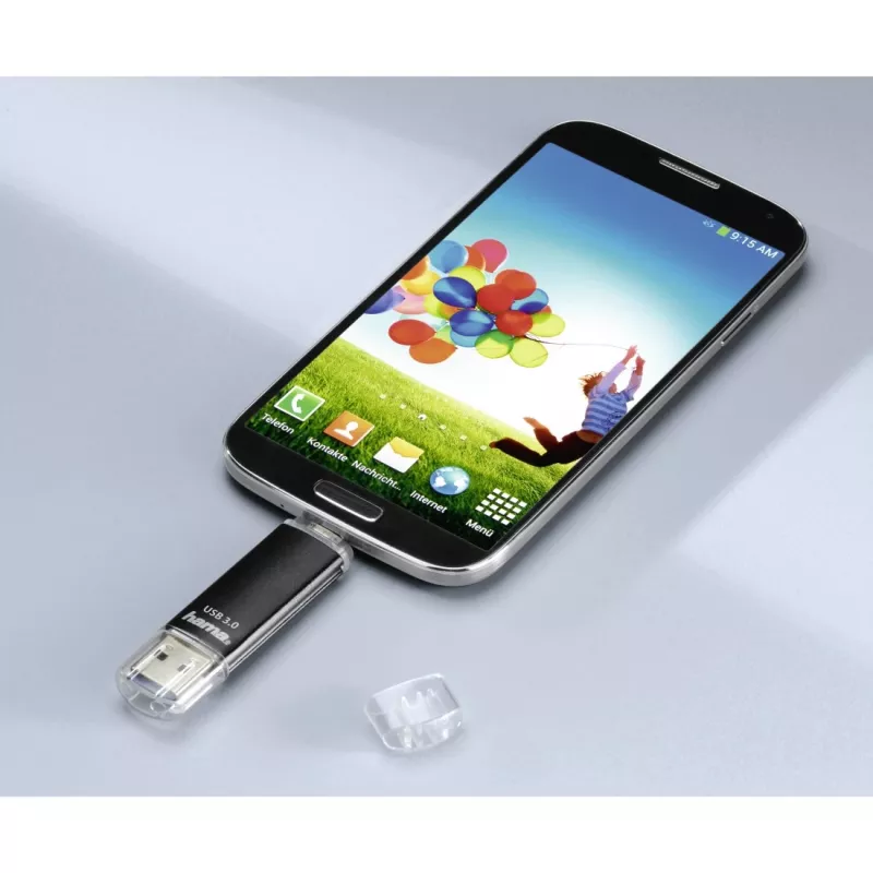 Hama Laeta Twin USB kľúč 256 GB USB Type-A / Micro-USB 3.2 Gen 1 (3.1 Gen 1) čierny