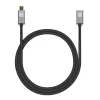 Techly USB 3.2 Gen 2 USB-C M/F kábel 1 m čierny, 1 m, USB C, USB C, USB 3.2 Gen 2 (3.1 Gen 2), 10 Gbit/s, čierna, sivá