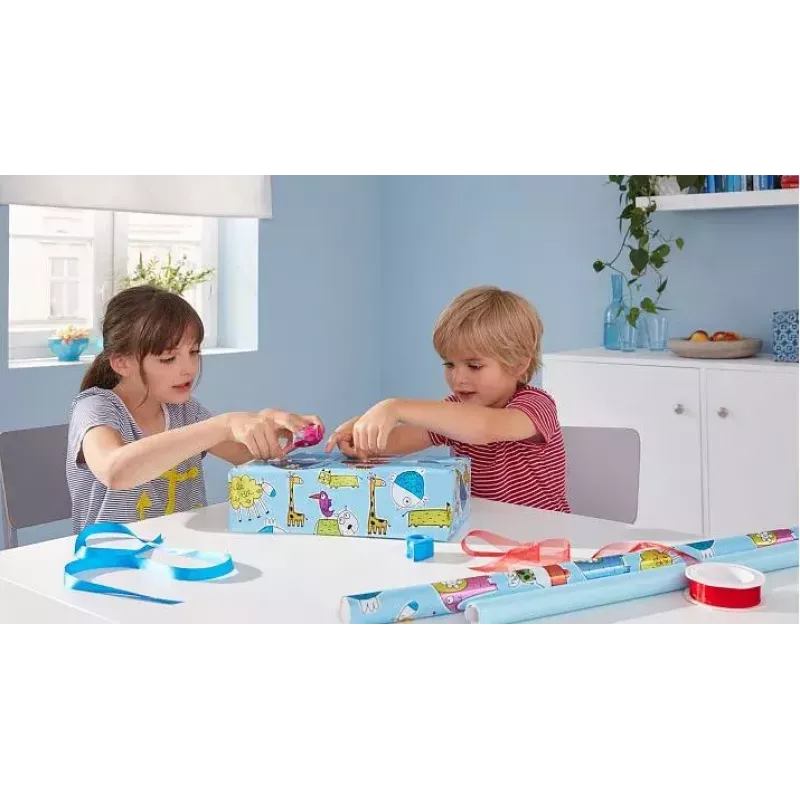 tesa Mini ručný odvíjač s tesafilm 19 mm x 10 m, modrý/červený