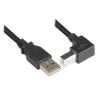 Techly USB 2.0 kábel A konektor samec / B konektor samec zahnutý 1m ICOC U-AB-10-ANG