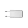 EU nástenná nabíjačka d bramante re-charge Pro — USB‑C 25W + USB‑A 18W, 110–240V, interiérová, biela
