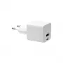 EU nástenná nabíjačka d bramante re-charge Pro — USB‑C 25W + USB‑A 18W, 110–240V, interiérová, biela