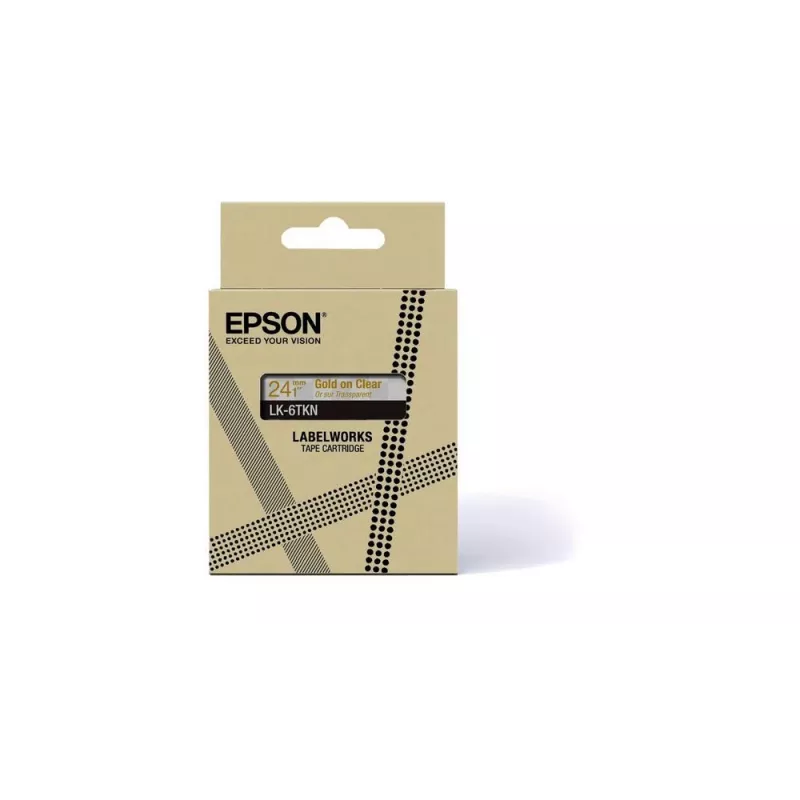 Páska do tlačiarne Epson LK-6TKN zlatá transparentná 2,4 cm termotransfer