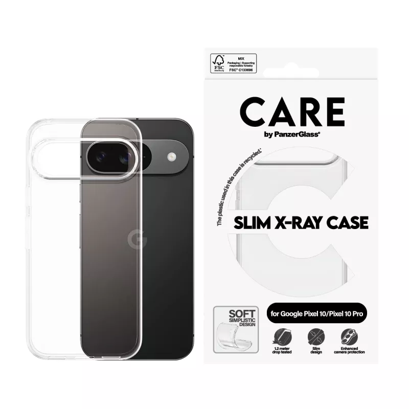 Kryt PanzerGlass CARE by módne puzdro transparentné X-Ray Soft Basic Google Pixel 10 10 Pro