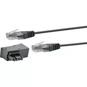 Sieťový kábel Schwaiger TAL6731 533 RJ45 RJ45/TAE-F 3m čierny