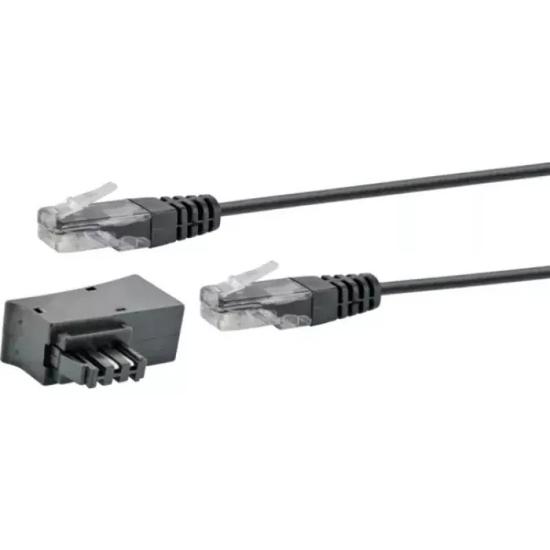 Sieťový kábel Schwaiger TAL6731 533 RJ45 RJ45/TAE-F 3m čierny