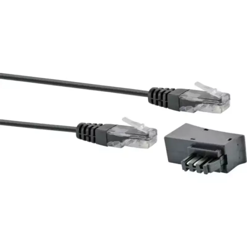 Sieťový kábel Schwaiger TAL6731 533 RJ45 RJ45/TAE-F 3m čierny