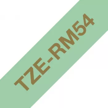 Brother TZE-RM54 popisovacia páska zlatá na mätovej farbe