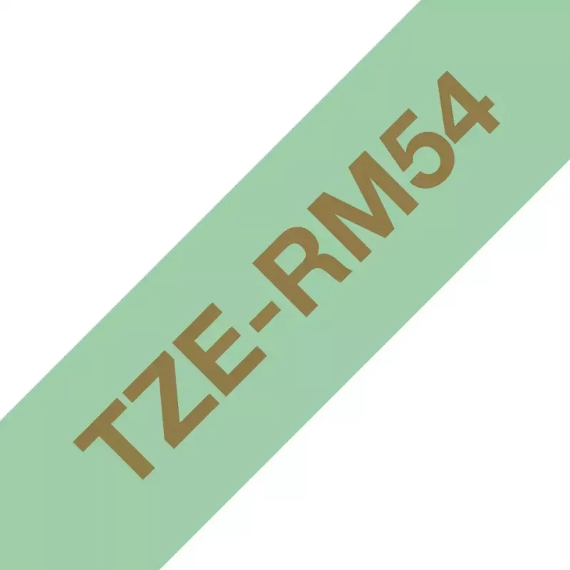 Brother TZE-RM54 popisovacia páska zlatá na mätovej farbe