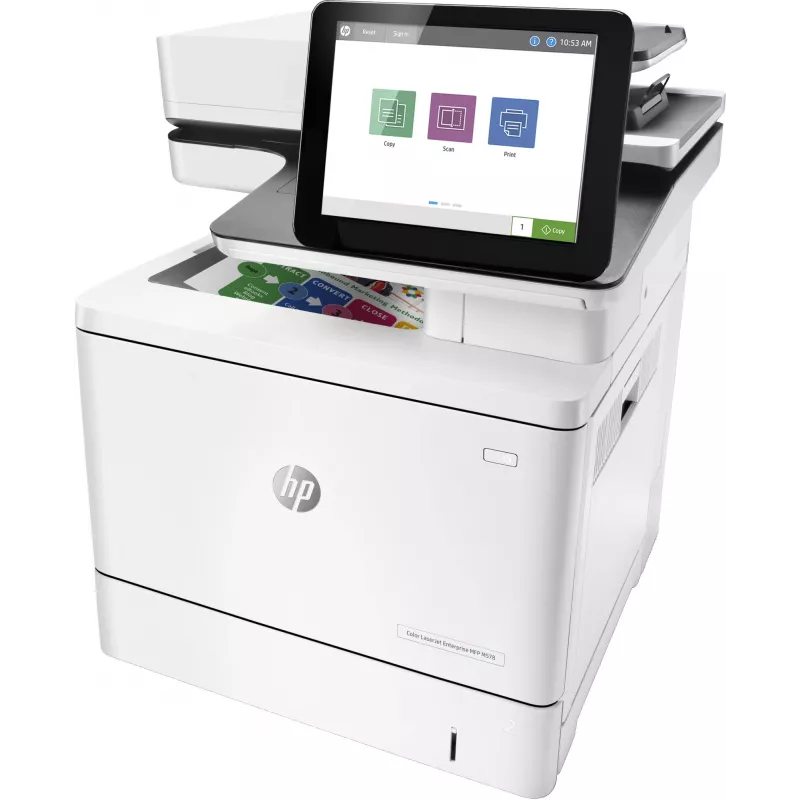 HP Color LaserJet Enterprise MFP M578dn, laser, farebná tlač, 1200 x 1200 DPI, A4, priama tlač, biela