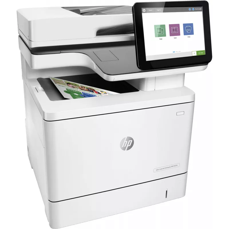 HP Color LaserJet Enterprise MFP M578dn, laser, farebná tlač, 1200 x 1200 DPI, A4, priama tlač, biela