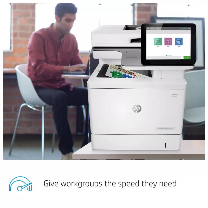 HP Color LaserJet Enterprise MFP M578dn, laser, farebná tlač, 1200 x 1200 DPI, A4, priama tlač, biela