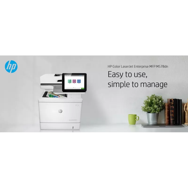 HP Color LaserJet Enterprise MFP M578dn, laser, farebná tlač, 1200 x 1200 DPI, A4, priama tlač, biela