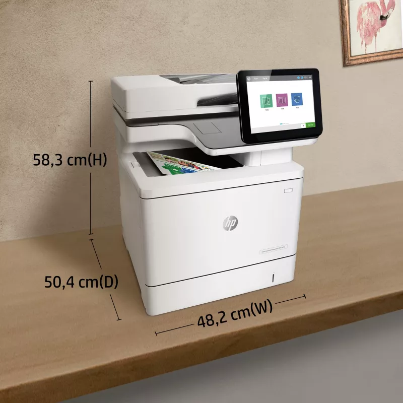 HP Color LaserJet Enterprise MFP M578dn, laser, farebná tlač, 1200 x 1200 DPI, A4, priama tlač, biela