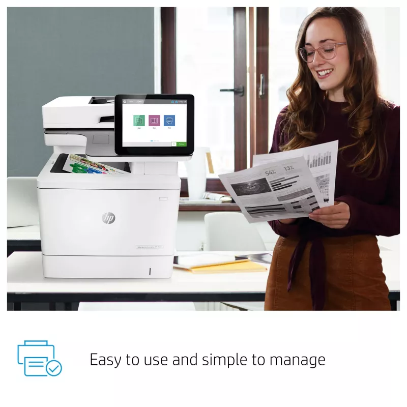 HP Color LaserJet Enterprise MFP M578dn, laser, farebná tlač, 1200 x 1200 DPI, A4, priama tlač, biela