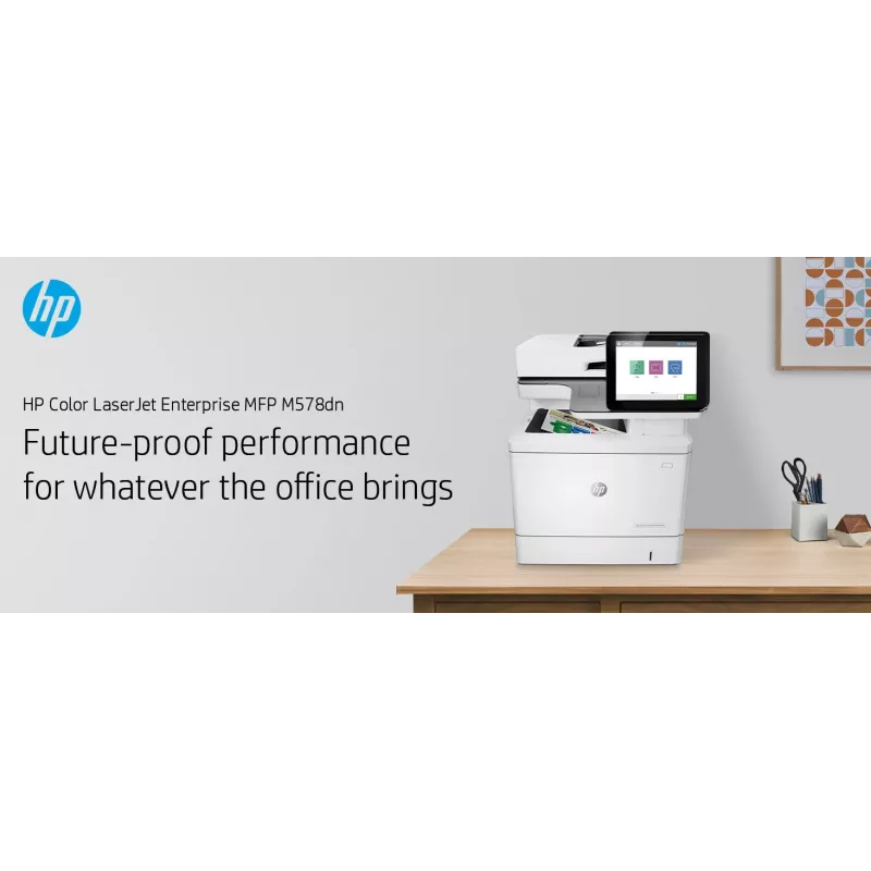 HP Color LaserJet Enterprise MFP M578dn, laser, farebná tlač, 1200 x 1200 DPI, A4, priama tlač, biela