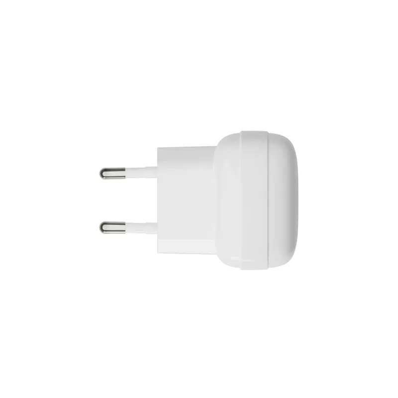 EU plochá nabíjačka d bramante re-charge Pro — 2× USB-C 25W, interiérová, biela