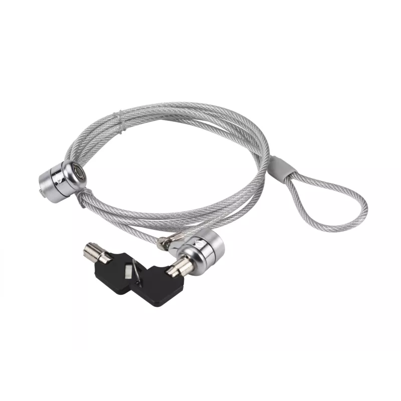 Zámok na notebook Conceptronic CNBSLOCK15T 1,5 m strieborný 2 kľúče