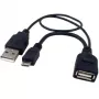 Techly USB 2.0 kábel OTG A F Micro USB M s USB 30cm čierny ICOC MUSB-MC2