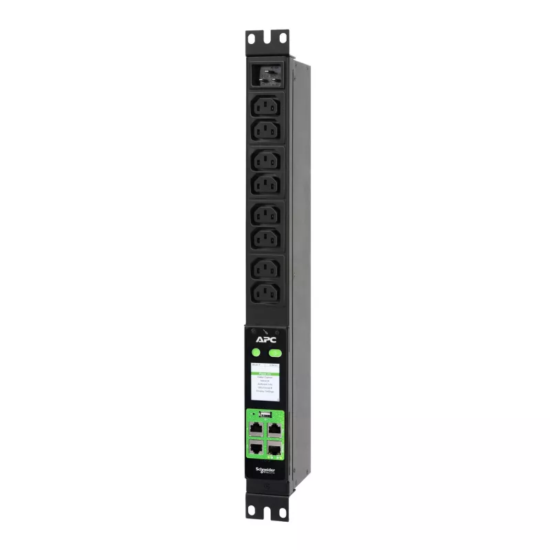 APC Easy PDU Metered 1U 16A 230V (8)C13, Metered, 1U, jednofázový, vertikálny, čierna, 8 AC výstupov